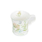 Greenery Theme Bridal Shower Gift Set, 2 Pack Porcelain Tea Cups With Matching Keepsake Gift Box and Satin Ribbon Handle