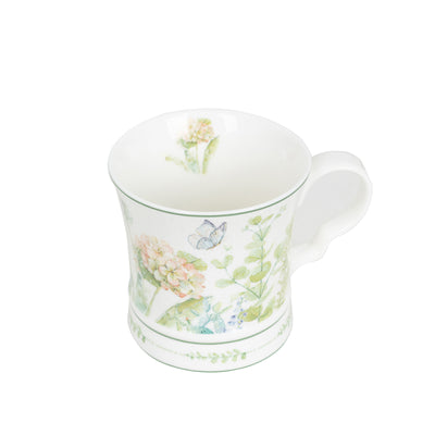 Elegant Design of Greenery Theme Tea Cups