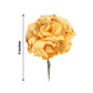 144 Pieces Gold Paper Mini Craft Flower Roses with Wire Stems