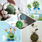 Green floral foam ball for DIY flower arrangements and crafts.