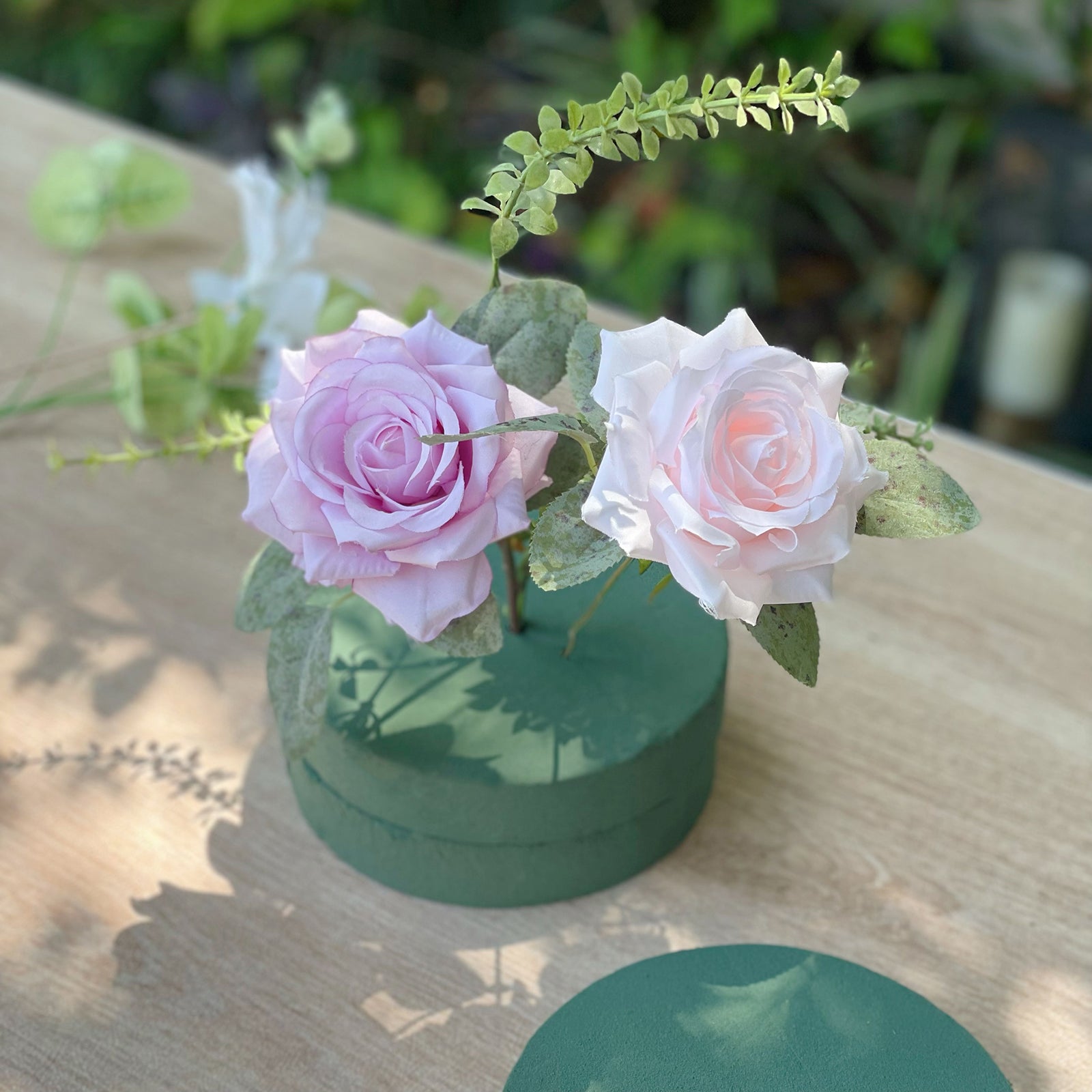 foam for plant pots 6 Pack Green Large Round Floral Foam Blocks For Fresh Flowers, Wet Styrofoam Bricks Artificial Flower Arrangement Craft Supplies