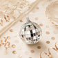 6 Pack | 2" Silver Foam Disco Mirror Ball With Hanging Strings, Holiday Christmas Ornaments