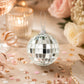 6 Pack | 2" Silver Foam Disco Mirror Ball With Hanging Strings, Holiday Christmas Ornaments