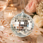 4 Pack | 6" Silver Foam Disco Mirror Ball With Hanging Strings, Holiday Christmas Ornaments