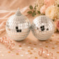 4 Pack | 8" Silver Foam Disco Mirror Ball With Hanging Ring, Holiday Party Decor