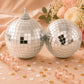 2 Pack | 10" Silver Foam Disco Mirror Ball With Hanging Swivel Ring, Holiday Party Decor