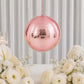 16" Large Rose Gold Foam Disco Mirror Ball With Hanging Swivel Ring, Holiday Party Decor