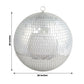 Large silver foam disco mirror ball for holiday party decor.