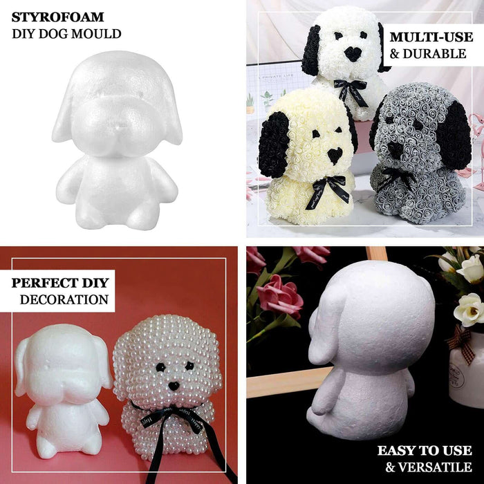 White 3D Styrofoam puppy for DIY craft projects.