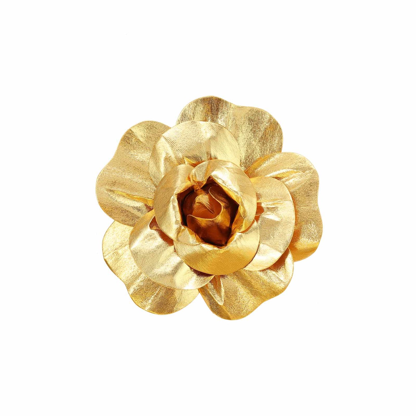 6 Pack | 8" Metallic Gold Real Touch Artificial Foam DIY Craft Roses