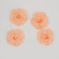 Blush real touch artificial foam roses for DIY crafts, 4 pack.
