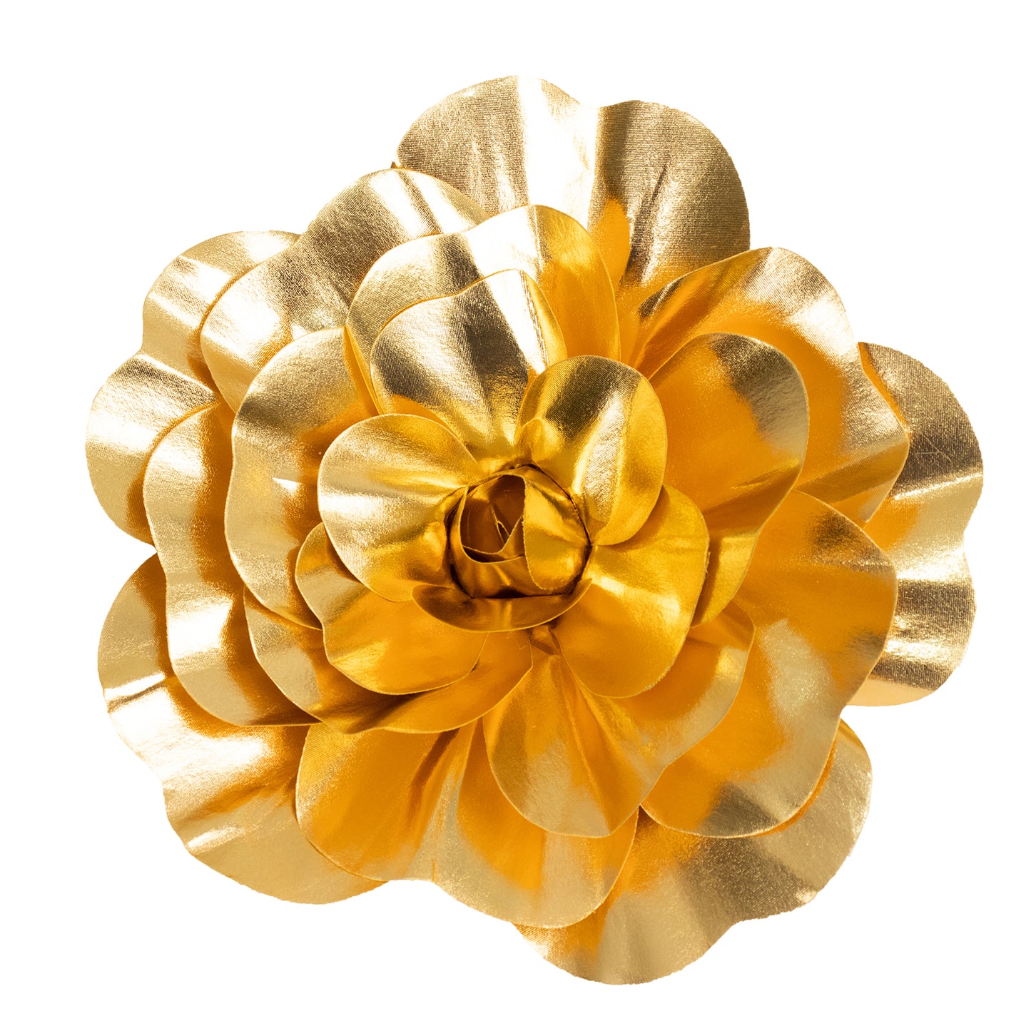 4 Pack | 16" Large Metallic Gold Real Touch Artificial Foam DIY Craft Roses