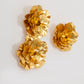 Metallic gold real touch artificial foam DIY craft roses, 4 pack.