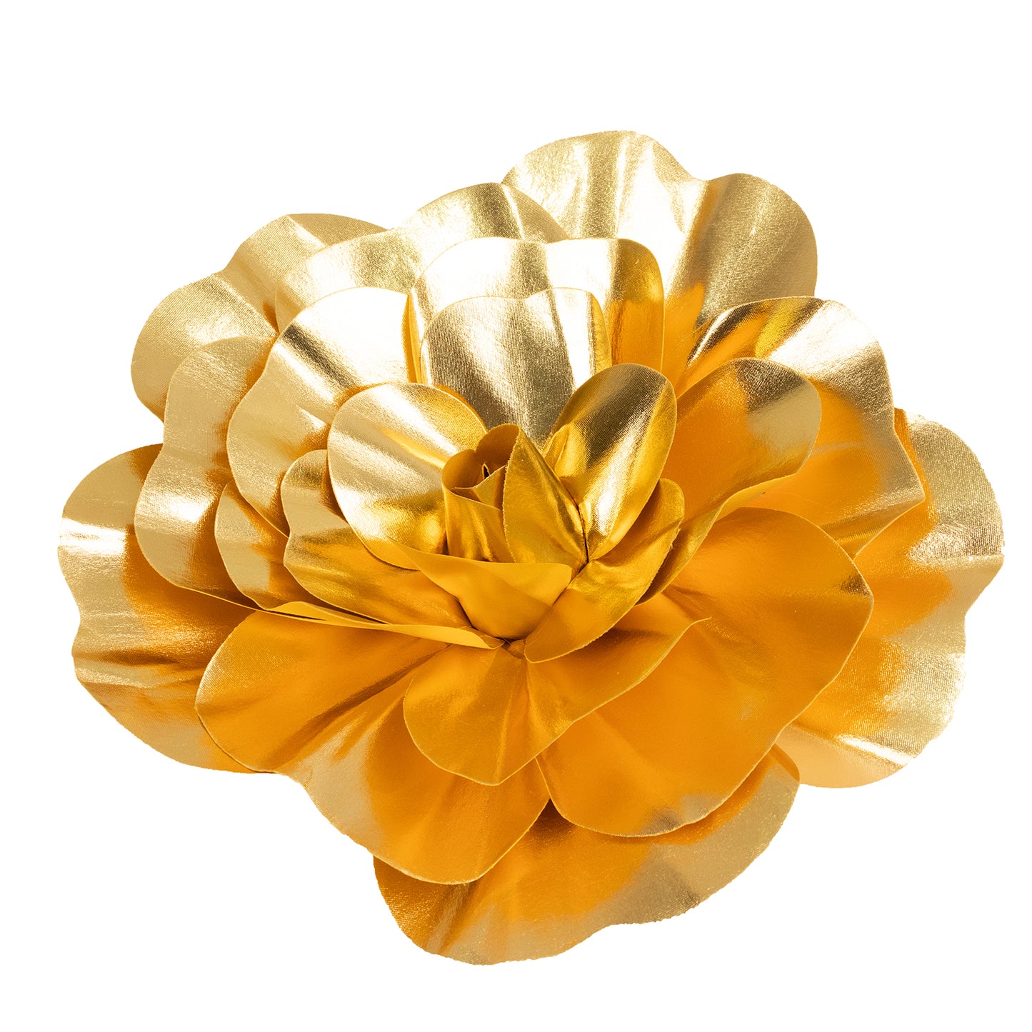 4 Pack | 16" Large Metallic Gold Real Touch Artificial Foam DIY Craft Roses