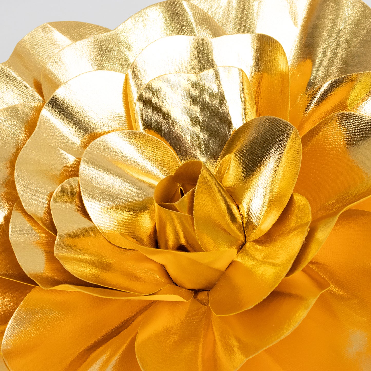 4 Pack | 16" Large Metallic Gold Real Touch Artificial Foam DIY Craft Roses