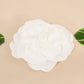 White artificial foam craft rose flowers.
