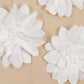 White soft foam craft daisy flower heads, set of 4.