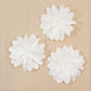 White daisy flower heads for crafting, soft foam, pack of 4.