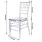 Clear Resin Transparent Chiavari Chair, Armless Stackable Chairs