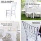 Clear Resin Transparent Chiavari Chair, Armless Stackable Chairs