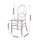Stackable Clear Acrylic Phoenix Chiavari Ghost Chair, Transparent Resin Armless Oval Back Event Chair