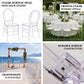 3-Pack Clear Acrylic Ghost Chiavari Chairs with Oval Open Back – Transparent Resin Stackable Armless