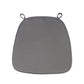 1.5" Thick Charcoal Gray Chiavari Chair Pad, Memory Foam Seat Cushion With Ties and Removable Cover