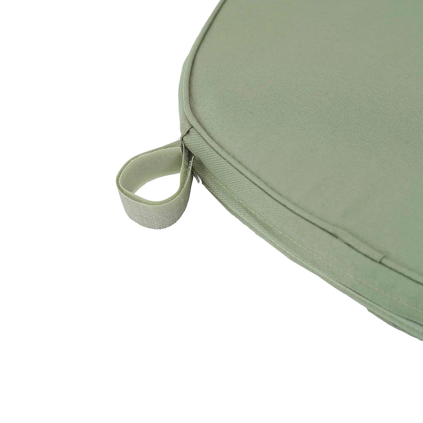 1.5" Thick Dusty Sage Green Chiavari Chair Pad, Memory Foam Seat Cushion With Ties and Removable Cover