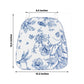 Chiavari Chair Pad White/Blue French Toile 1.5" Thick Memory Foam Seat Cushion with Ties, Removable 