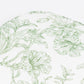 Chiavari Chair Pad White/Dusty Sage Green French Toile 1.5" Thick Memory Foam Seat Cushion with Ties