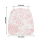 Chiavari Chair Pad White/Pink French Toile 1.5" Thick Memory Foam Seat Cushion with Ties, Removable 