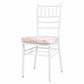 Chiavari Chair Pad White/Pink French Toile 1.5" Thick Memory Foam Seat Cushion with Ties, Removable 
