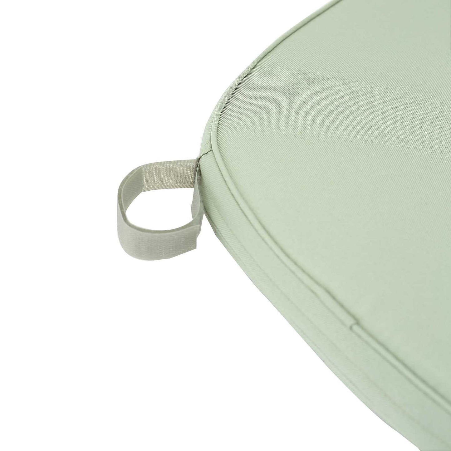 1.5" Thick Sage Green Chiavari Chair Pad, Memory Foam Seat Cushion With Ties and Removable Cover