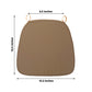 1.5" Thick Taupe Chiavari Chair Pad, Memory Foam Seat Cushion With Ties and Removable Cover