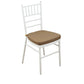 1.5" Thick Taupe Chiavari Chair Pad, Memory Foam Seat Cushion With Ties and Removable Cover
