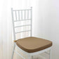 1.5" Thick Taupe Chiavari Chair Pad, Memory Foam Seat Cushion With Ties and Removable Cover