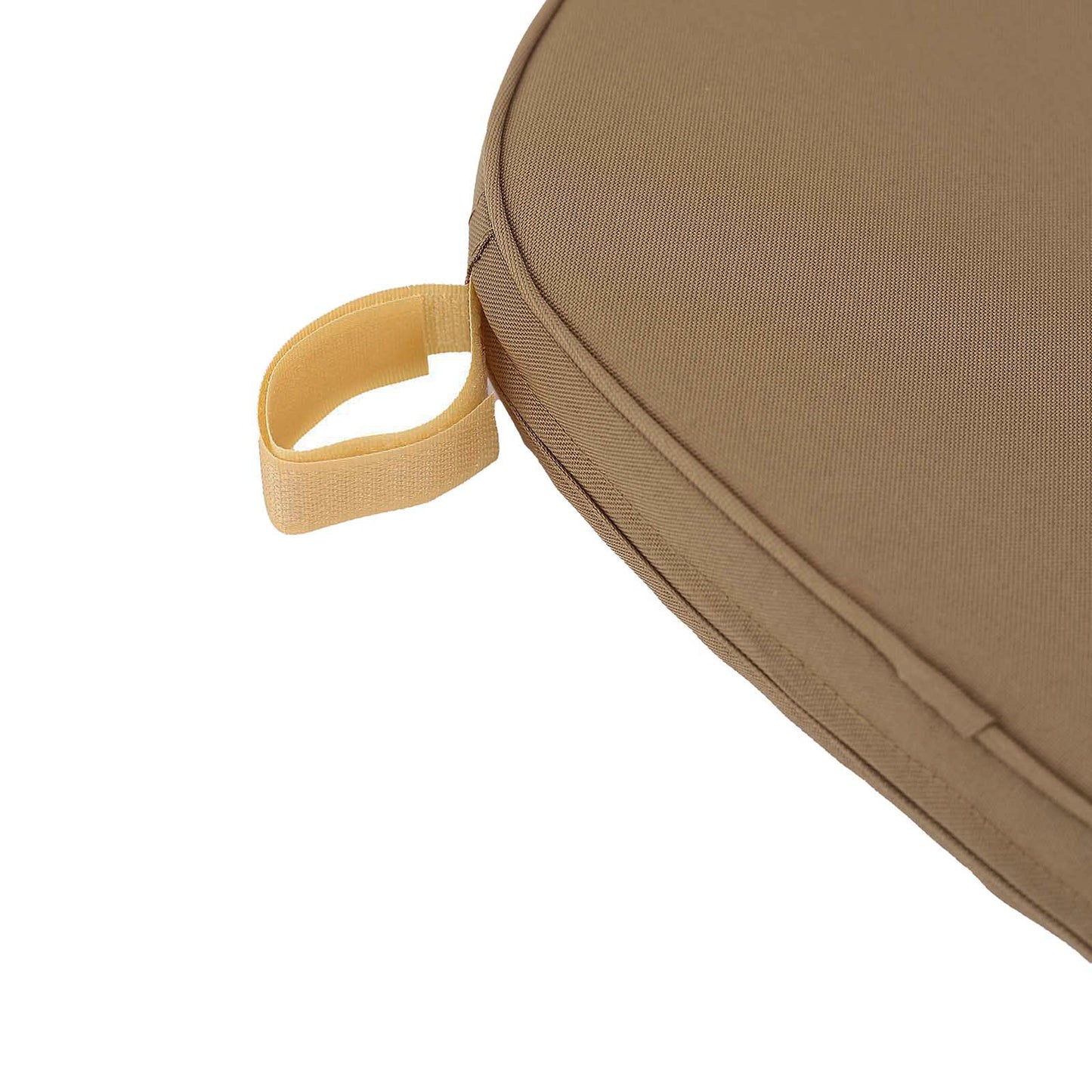 1.5" Thick Taupe Chiavari Chair Pad, Memory Foam Seat Cushion With Ties and Removable Cover