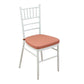 1.5" Thick Terracotta (Rust) Chiavari Chair Pad, Memory Foam Seat Cushion With Ties and Removable Cover