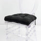 10 Pack Tufted Dining Chair Cushions with Ties, 4" Thick Black Polyester Non-Slip Seat Pads with Pol