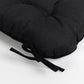10 Pack Tufted Dining Chair Cushions with Ties, 4" Thick Black Polyester Non-Slip Seat Pads with Pol