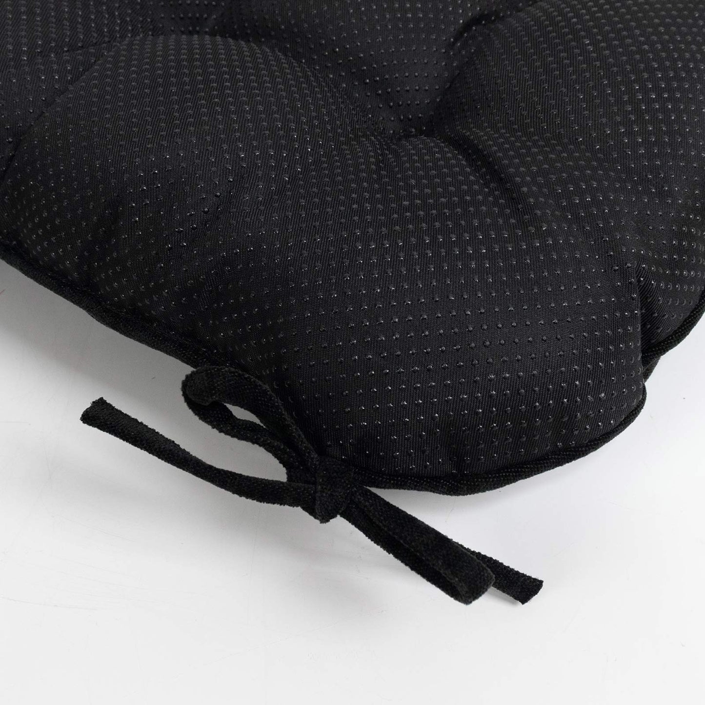 10 Pack Tufted Dining Chair Cushions with Ties, 4" Thick Black Polyester Non-Slip Seat Pads with Pol