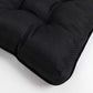 10 Pack Tufted Dining Chair Cushions with Ties, 4" Thick Black Polyester Non-Slip Seat Pads with Pol
