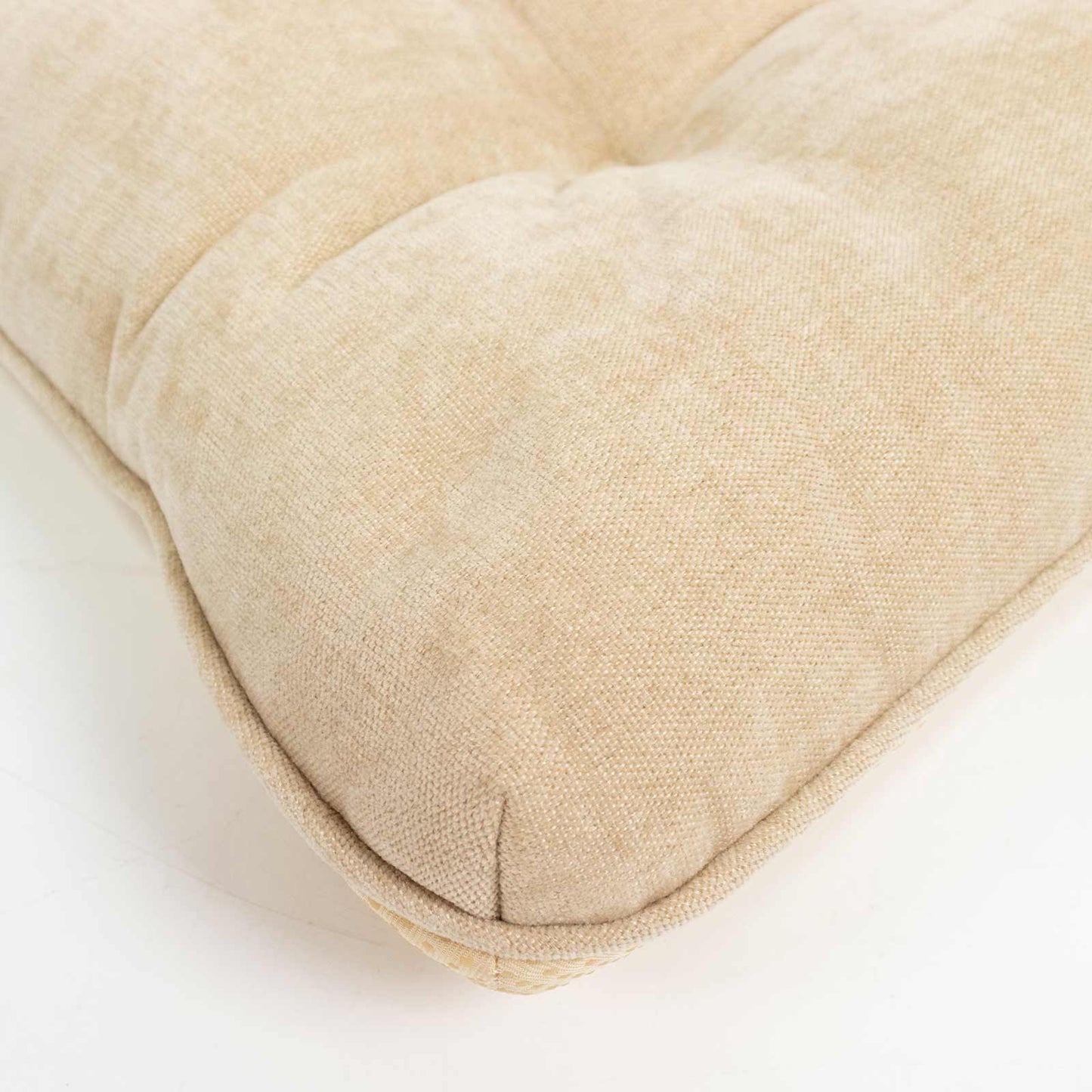 10 Pack Tufted Dining Chair Cushions with Ties, 4" Thick Champagne Polyester Non-Slip Seat Pads with