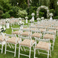 10 Pack Tufted Dining Chair Cushions with Ties, 4" Thick Champagne Polyester Non-Slip Seat Pads with