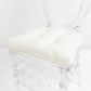 10 Pack Tufted Dining Chair Cushions with Ties, 4" Thick White Polyester Non-Slip Seat Pads with Pol