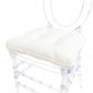 10 Pack Tufted Dining Chair Cushions with Ties, 4" Thick White Polyester Non-Slip Seat Pads with Pol