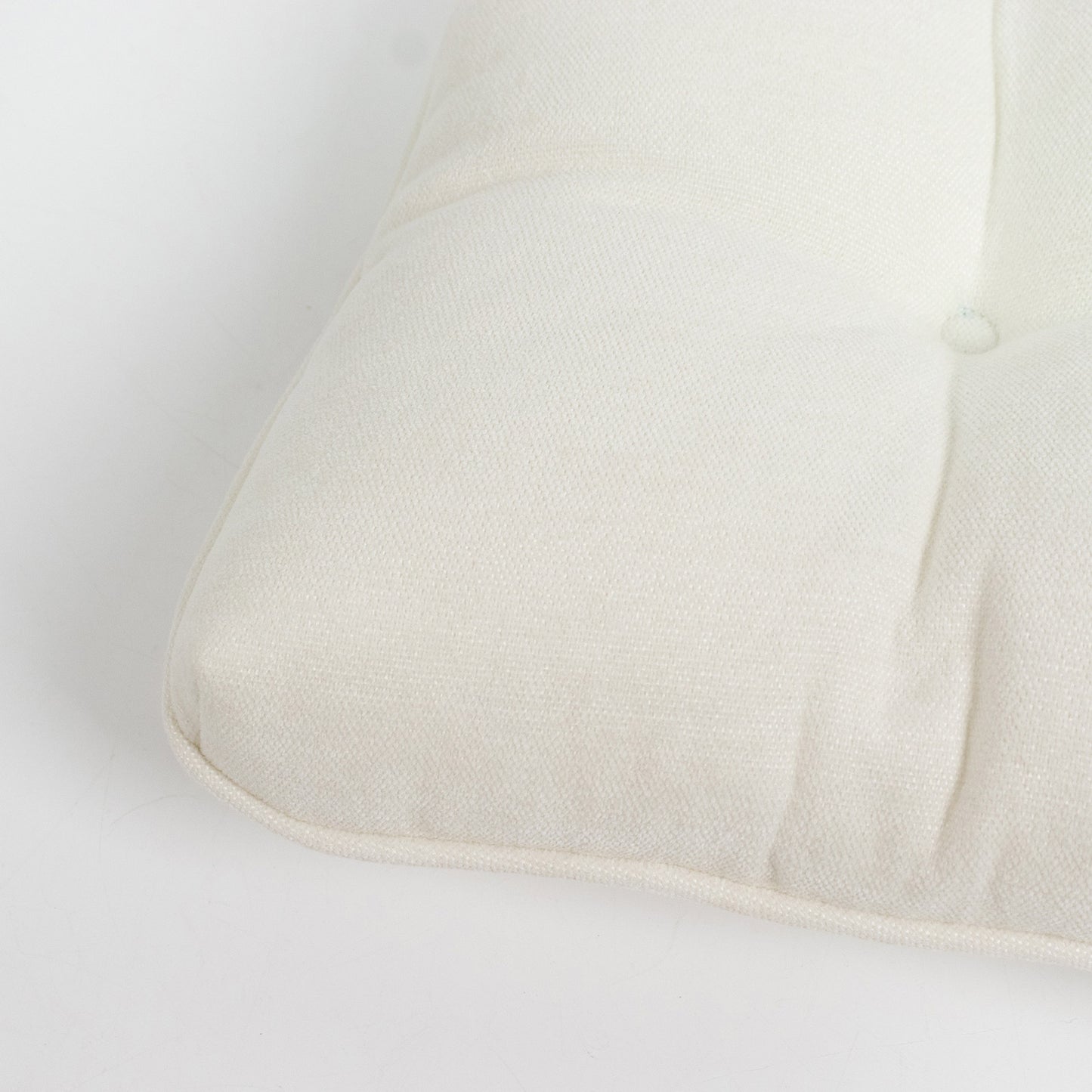 10 Pack Tufted Dining Chair Cushions with Ties, 4" Thick White Polyester Non-Slip Seat Pads with Pol