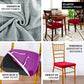 Stretch Chocolate Dining Chair Seat Cover, Velvet Chair Cushion Protector With Tie