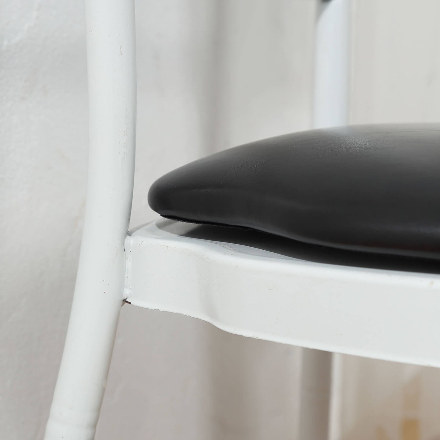 5 Pack Black PU Leather Chiavari Chair Cushion Pads with Wood Backed Design, 1.5" Thick Memory Foam Tie-Less Non Slip Removable Dining Chair Seat Pads - 16"