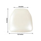 5 Pack Ivory PU Leather Chiavari Chair Cushion Pads with Wood Backed Design, 1.5" Thick Memory Foam Tie-Less Non Slip Removable Dining Chair Seat Pads - 16"